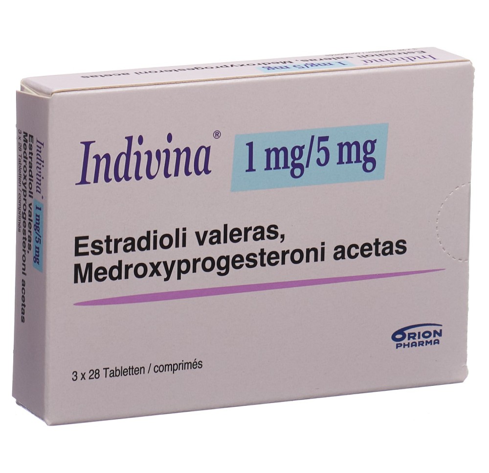 INDIVINA cpr 1mg/5mg 3 x 28 pce