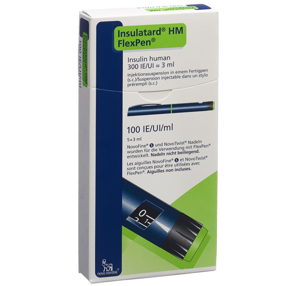 INSULINE Insulatard HM FlexPen stylo prér 5 x 3 ml