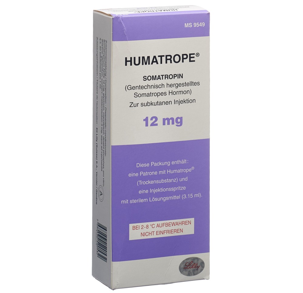 HUMATROPE subst sèche 12 mg c solv amp
