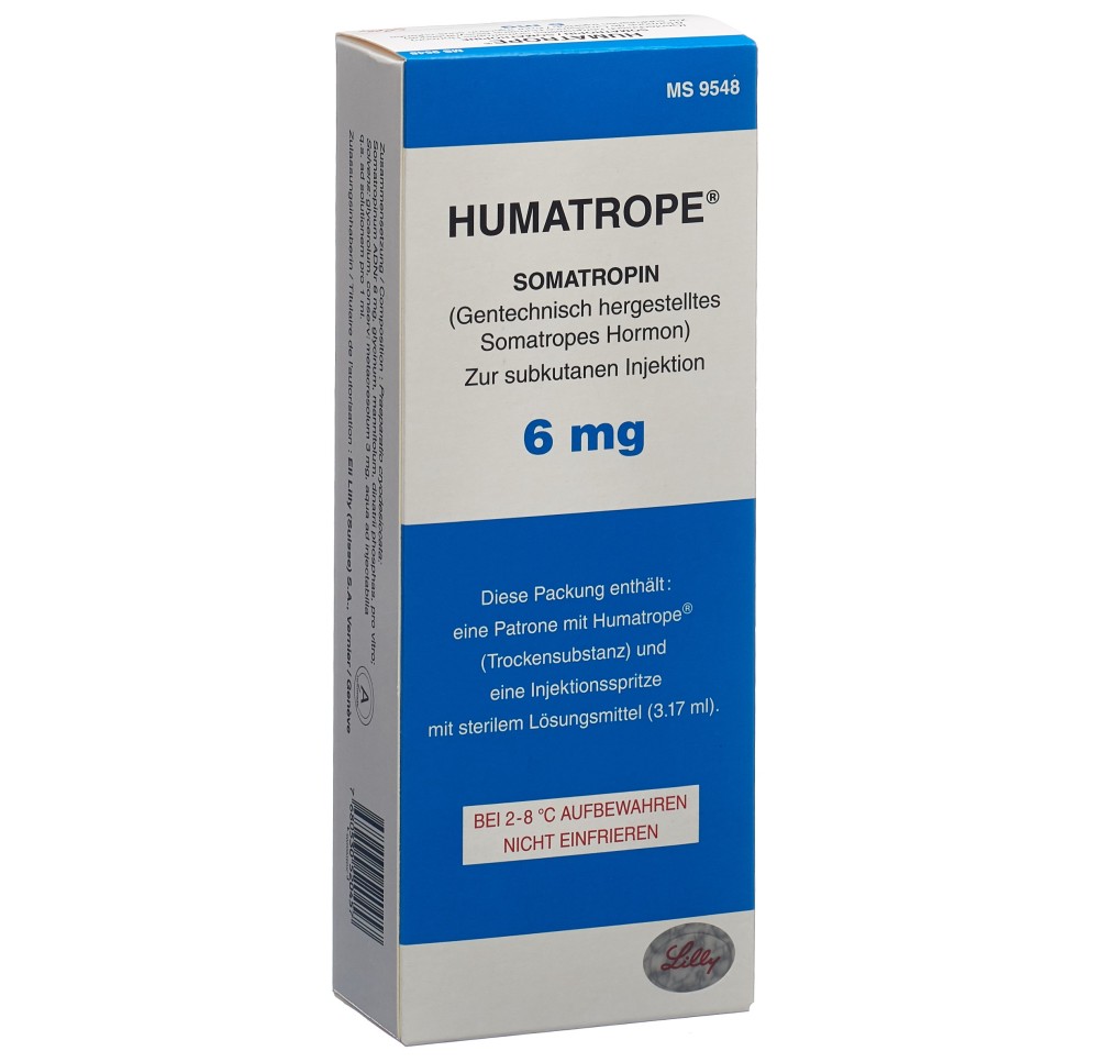 HUMATROPE subst sèche 6 mg c solv amp