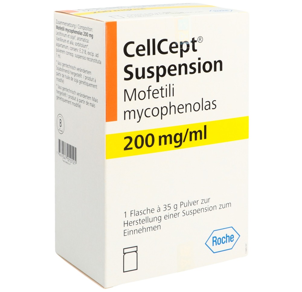 CELLCEPT pdr 200 mg/ml p susp fl 175 ml