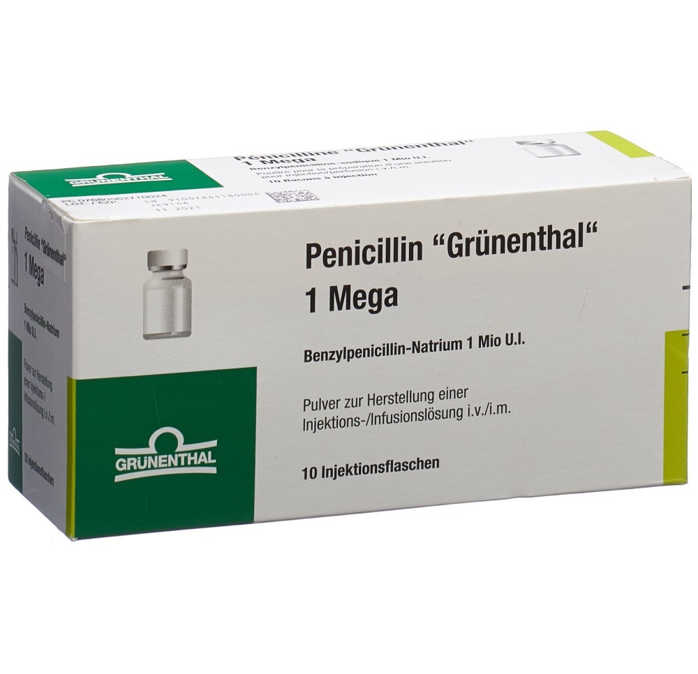 PENICILLINE Grünenthal 1 Mega vial 10 pce