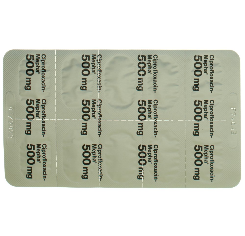 CIPROFLOXACIN Mepha cpr pell 500 mg 20 pce