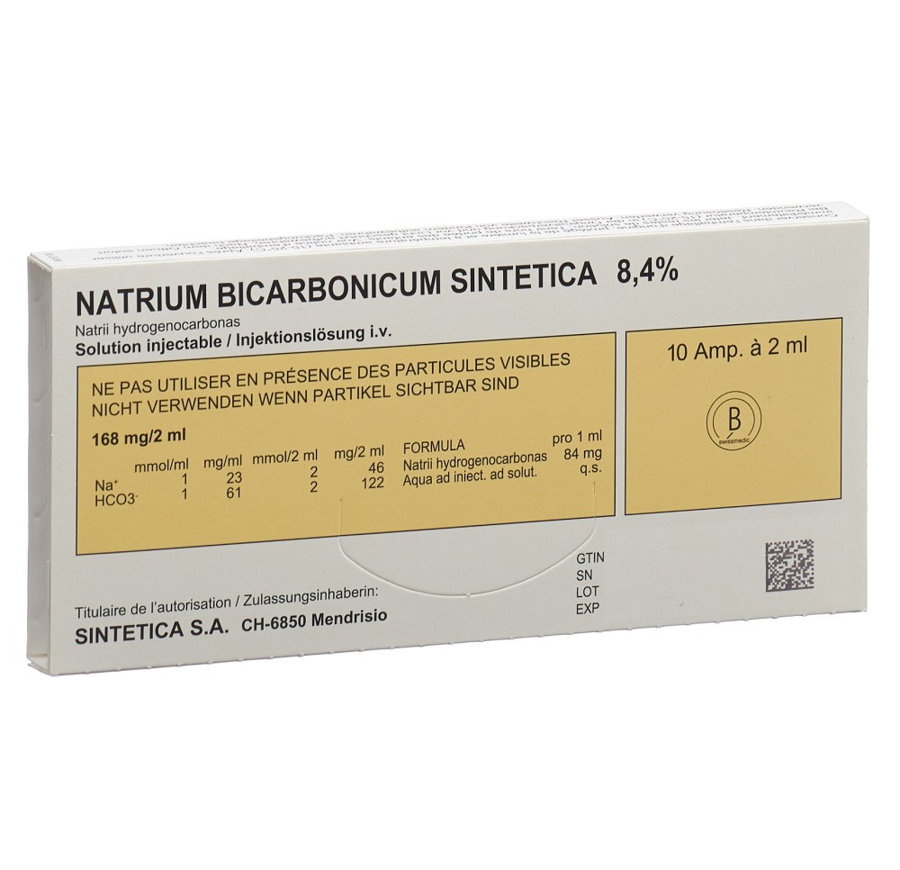 NATRIUM BICARB Sintetica sol inj 8.4 % 10 amp 2 ml