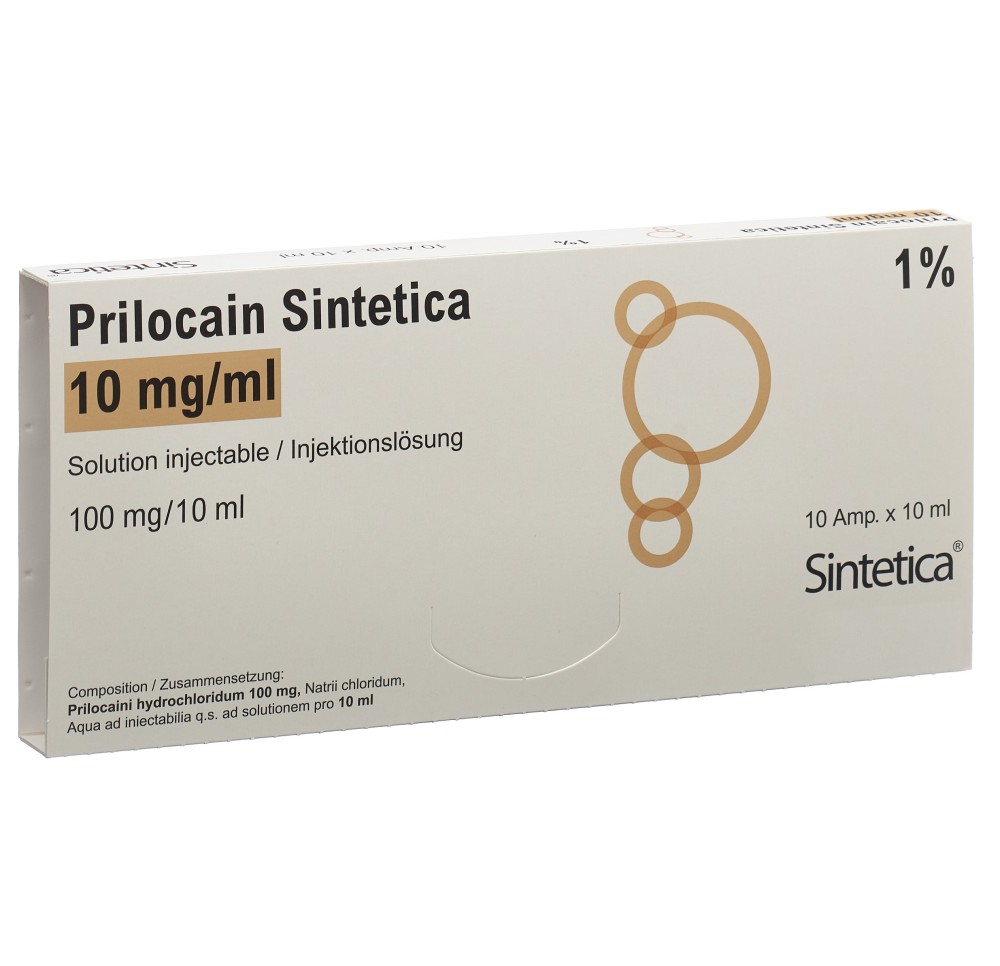 PRILOCAIN Sintetica sol inj 10 mg/ml 10 amp 10 ml