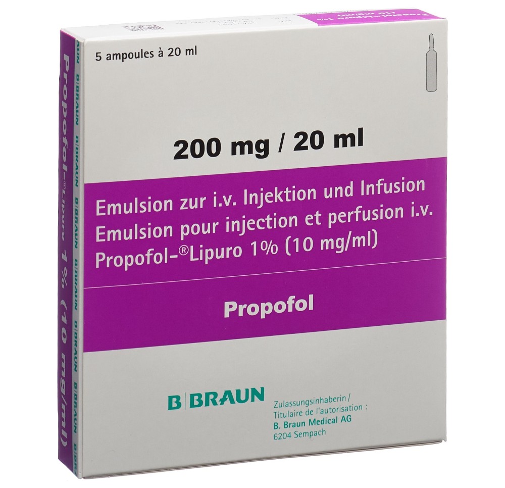 PROPOFOL LIPURO 1% 200 mg/20ml 5 amp 20 ml