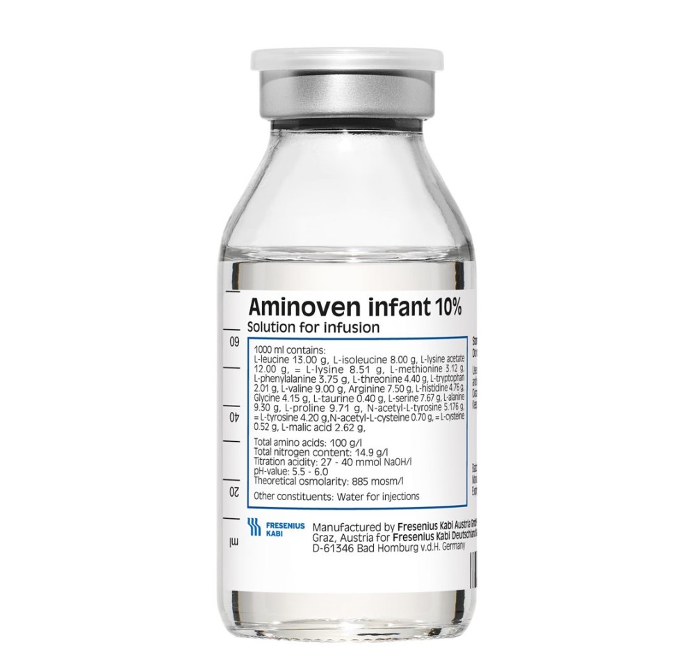 AMINOVEN infant sol perf 10 % 100ml fl 10 pce