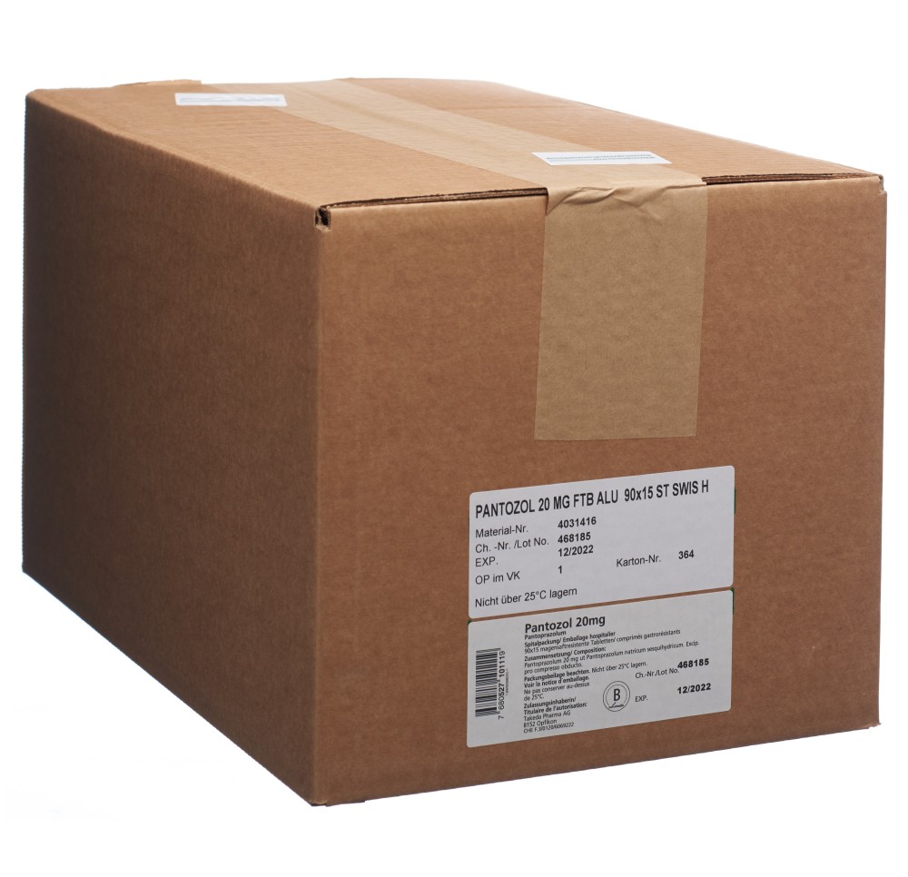 PANTOZOL cpr pell 20 mg 90 x 15 pce