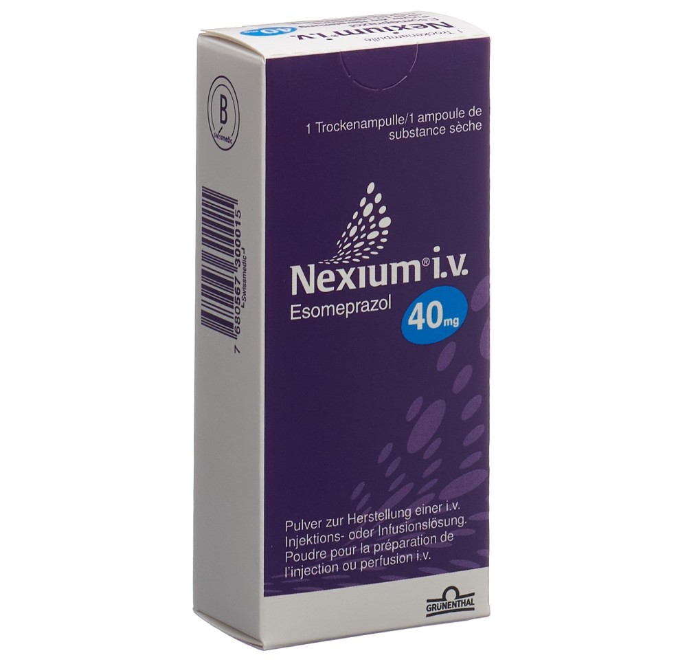 NEXIUM subst sèche 40 mg i.v. vial