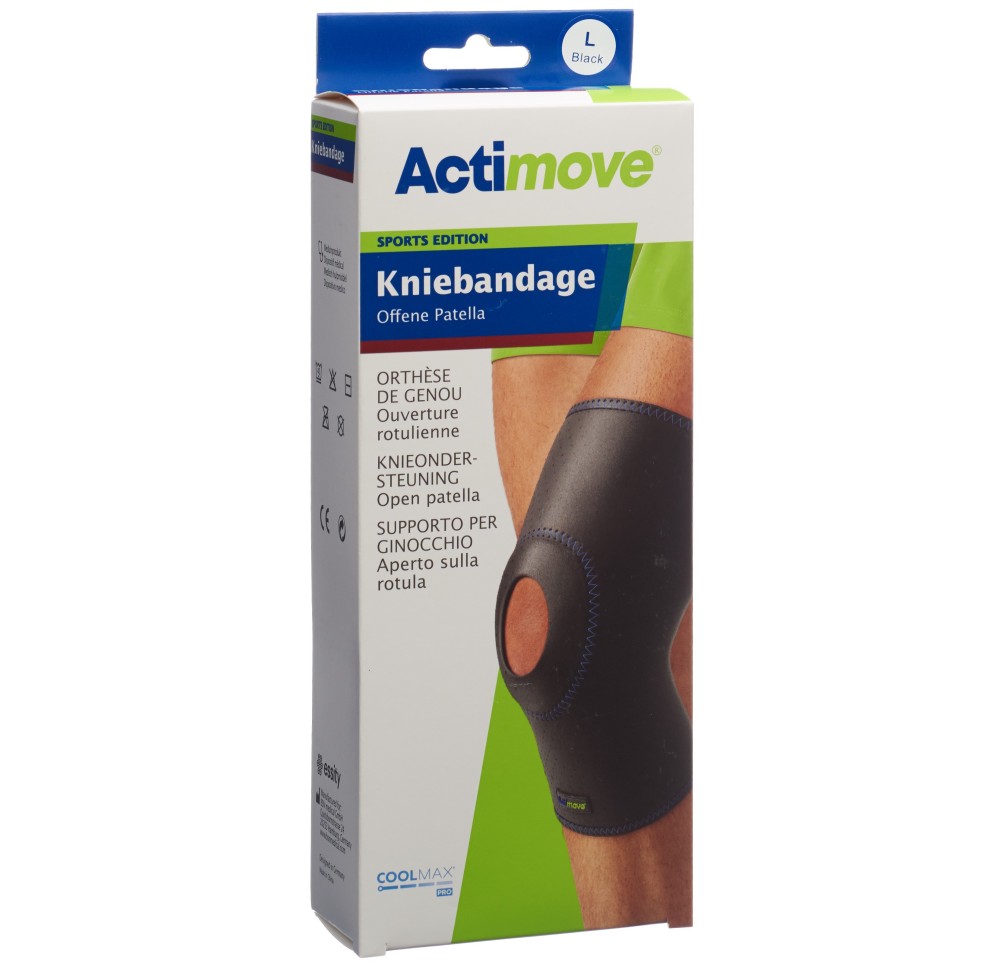 ACTIMOVE Sport Orthèse genou L rotule ouverte