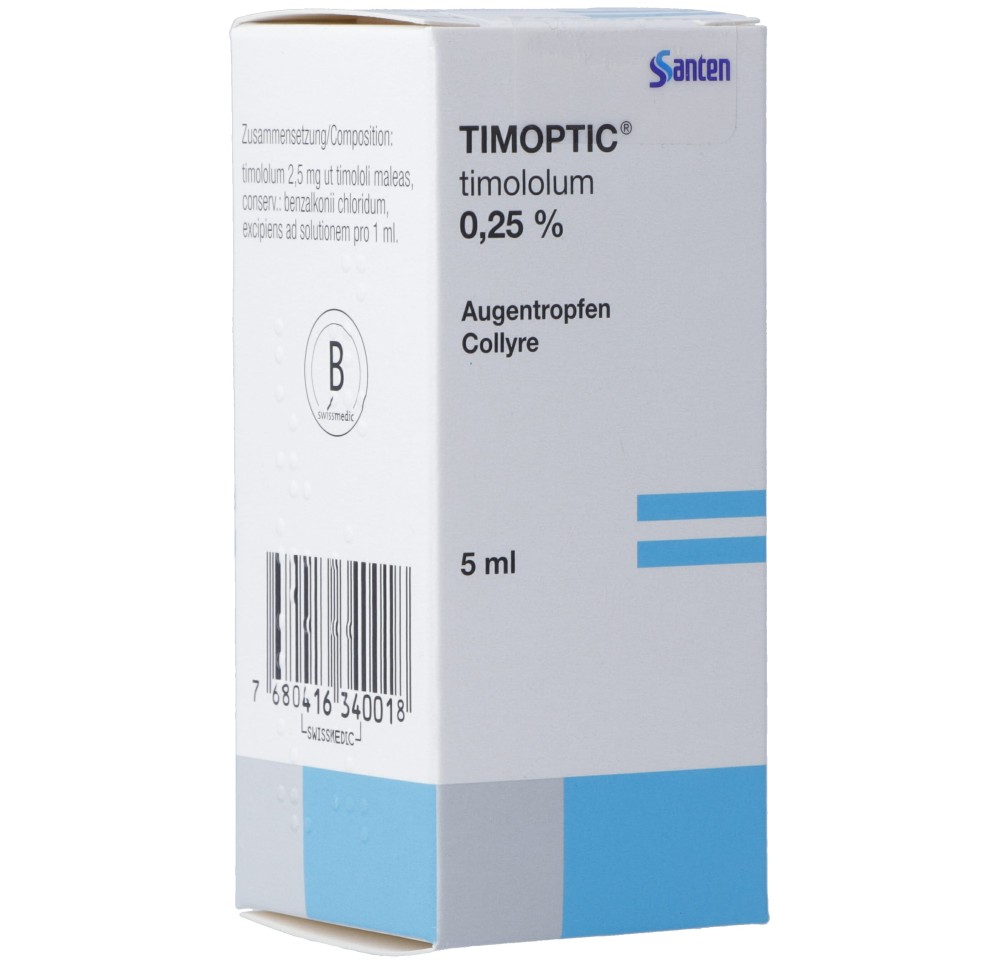 TIMOPTIC gtt opht 0.25 % fl 5 ml