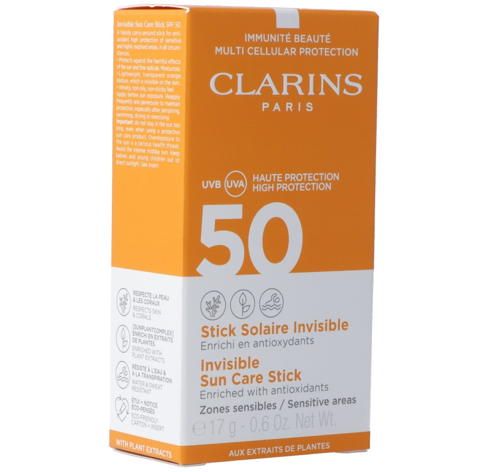 CLARINS SOLAIRE Protection Vis SPF50+ stick