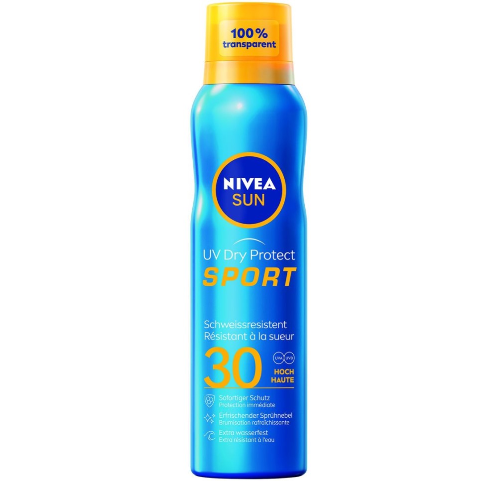 NIVEA SUN UV dry prot sport brumis FPS30 200 ml