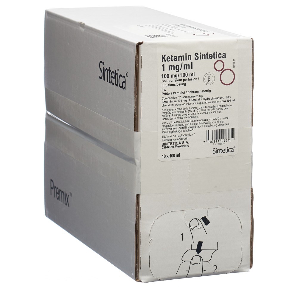 KETAMIN Sintetica sol perf 100 mg/100ml 10 pce