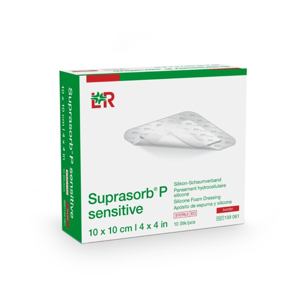 SUPRASORB P sensitive border 10x10cm 10 pce