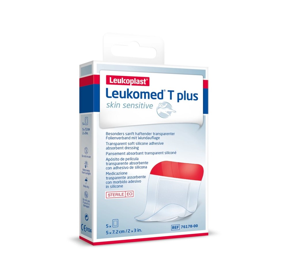 LEUKOMED T plus skin sensitive 5x7.2cm 5 pce