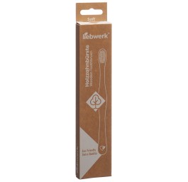 LIEBWERK Brosse à dents en bois Soft Leaf