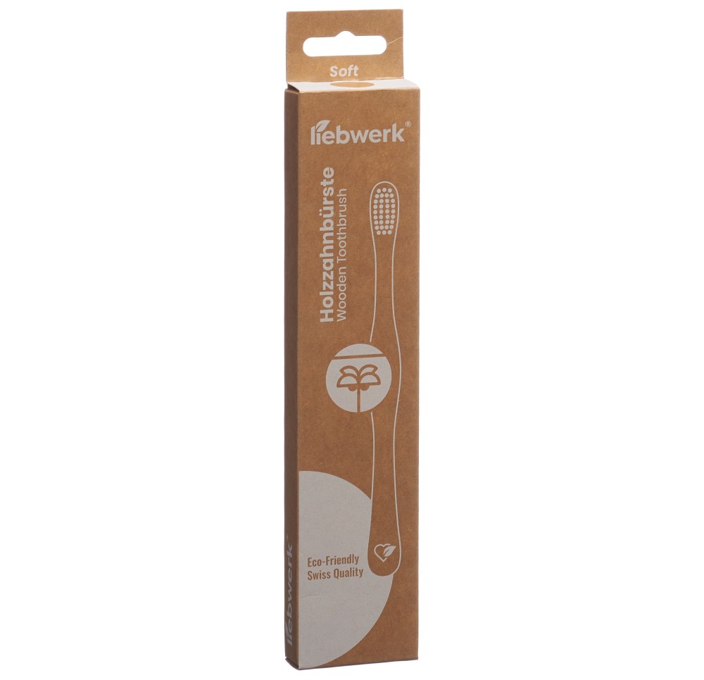 LIEBWERK Brosse à dents en bois Soft Palm