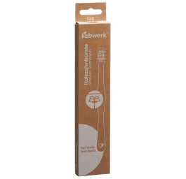 LIEBWERK Brosse à dents en bois Soft Palm