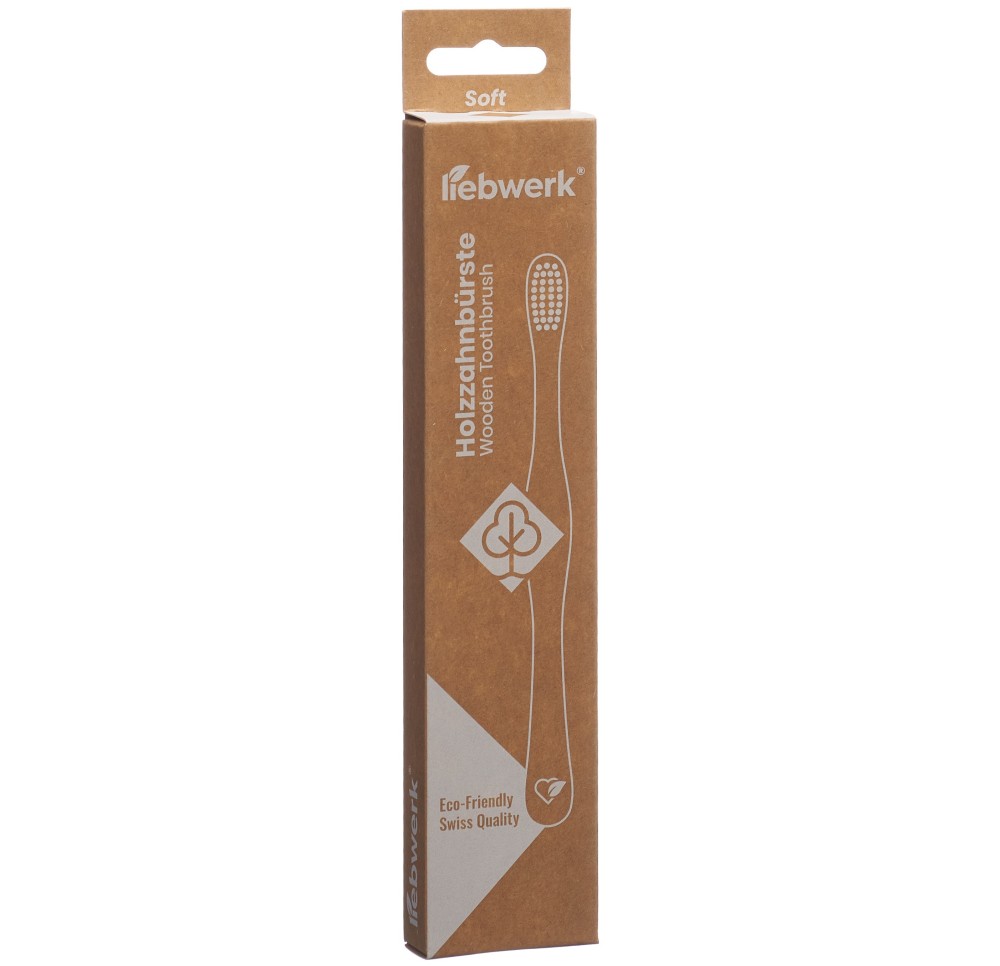 LIEBWERK Brosse à dents en bois Soft Pine