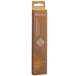 LIEBWERK Brosse à dents en bois Ricine Leaf