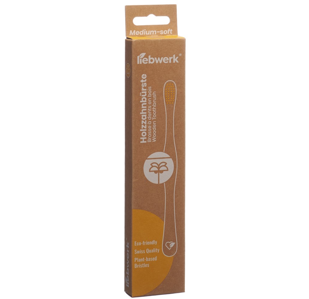 LIEBWERK Brosse à dents en bois Ricine Palm