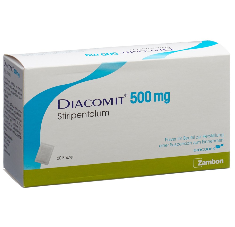 DIACOMIT pdr 500 mg p susp sach 60 pce
