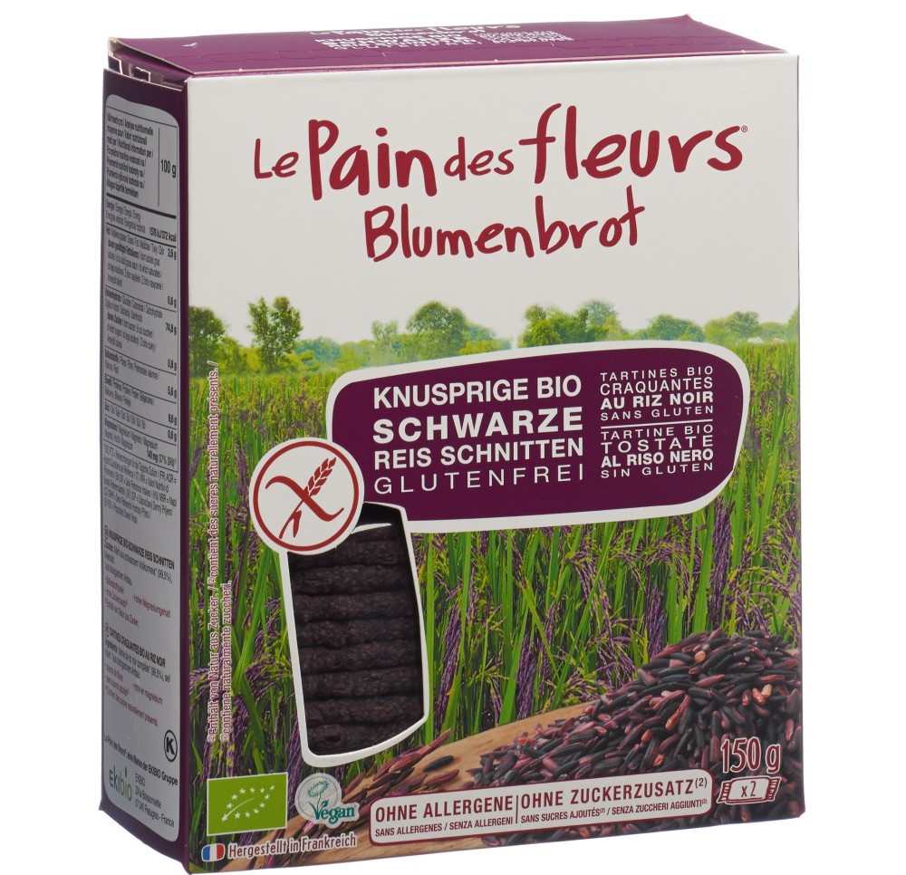 LE PAIN DES FLEURS tartines croq riz noir 150 g
