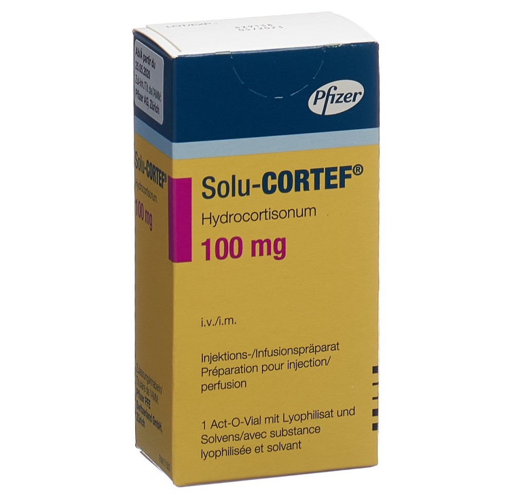 SOLU-CORTEF subst sèche 100 mg av solv 2 ml