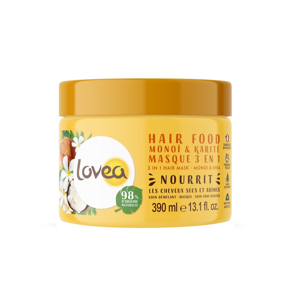 LOVEA hair food masque 3en1 monoï karité 390 ml