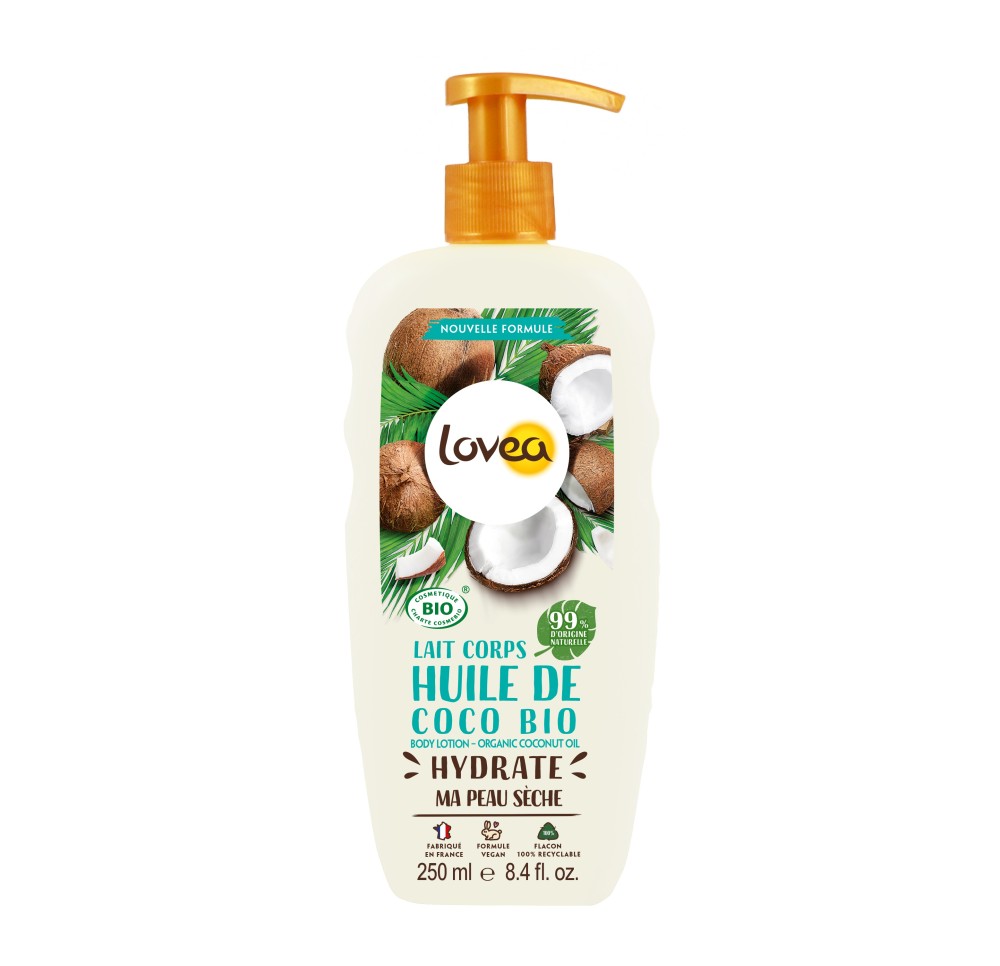 LOVEA lait corps hydratant huile coco bio 250 ml