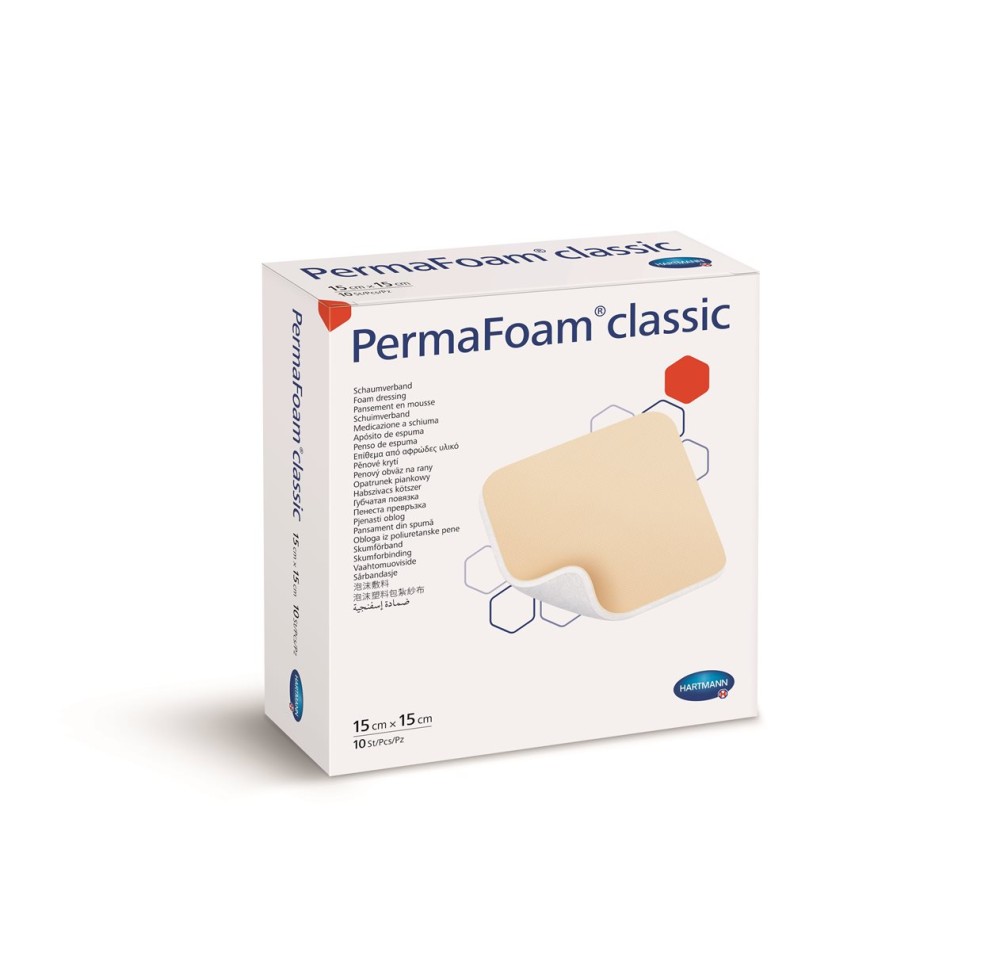 PERMAFOAM Classic 15x15cm stérile 10 pce