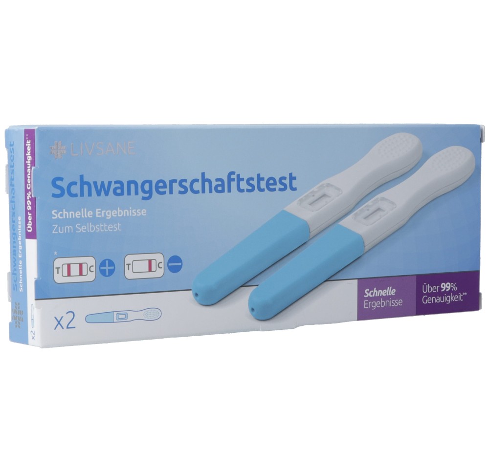 LIVSANE Test de grossesse détection rapide 2 pce