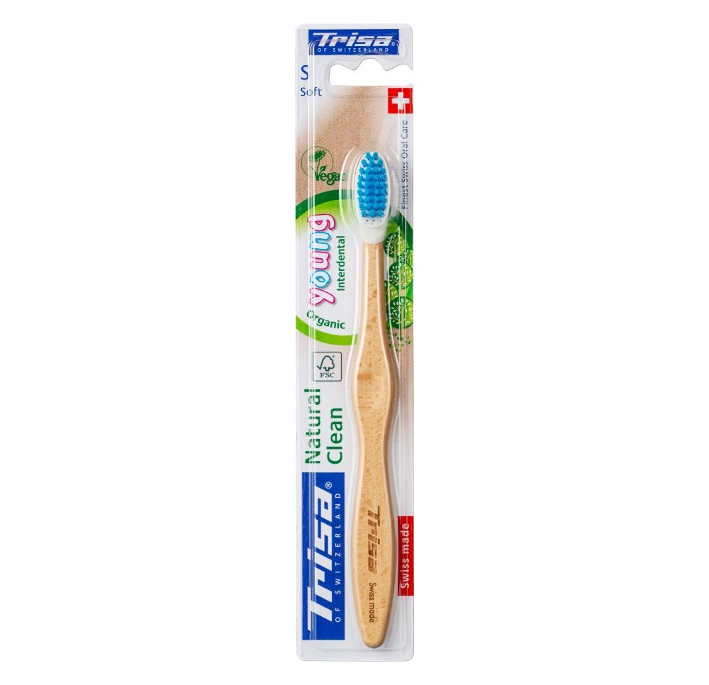 TRISA Natural Clean brosse à dents bois Young soft