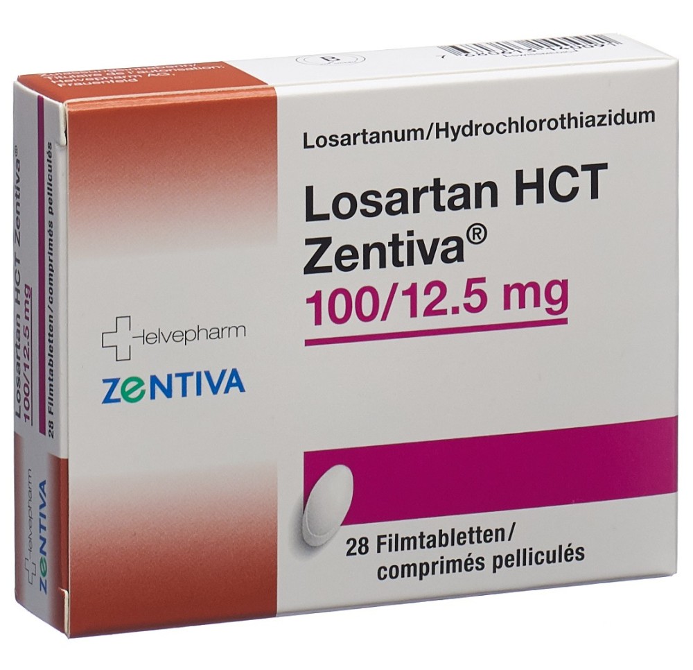LOSARTAN HCT Zentiva cpr pell 100/12.5 mg 28 pce