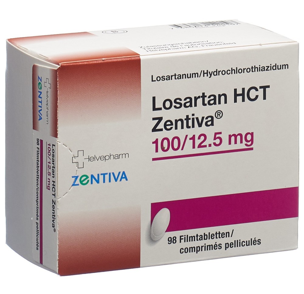 LOSARTAN HCT Zentiva cpr pell 100/12.5 mg 98 pce