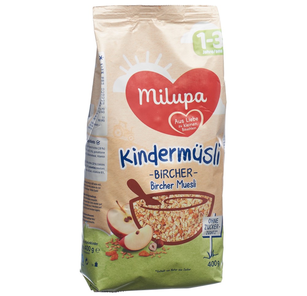 MILUPA bircher muesli pour enfants 400 g