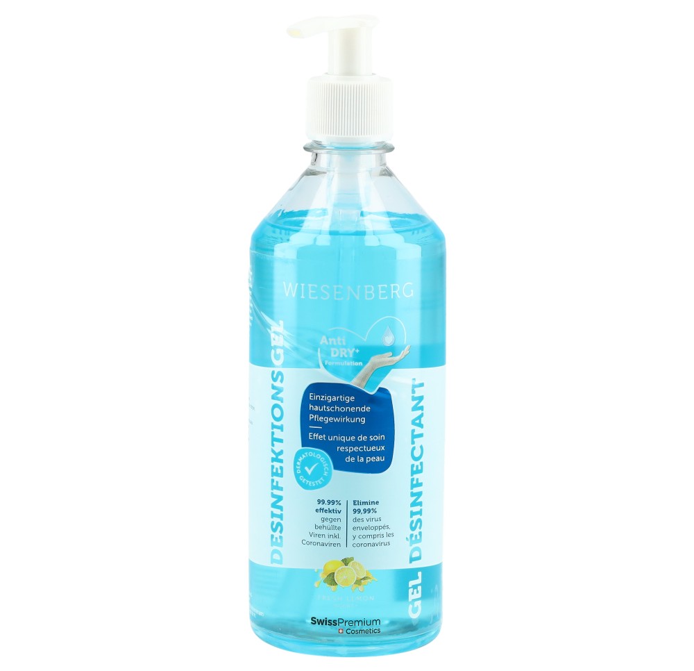 WIESENBERG Gel désinf mains Fresh Lemon 500 ml