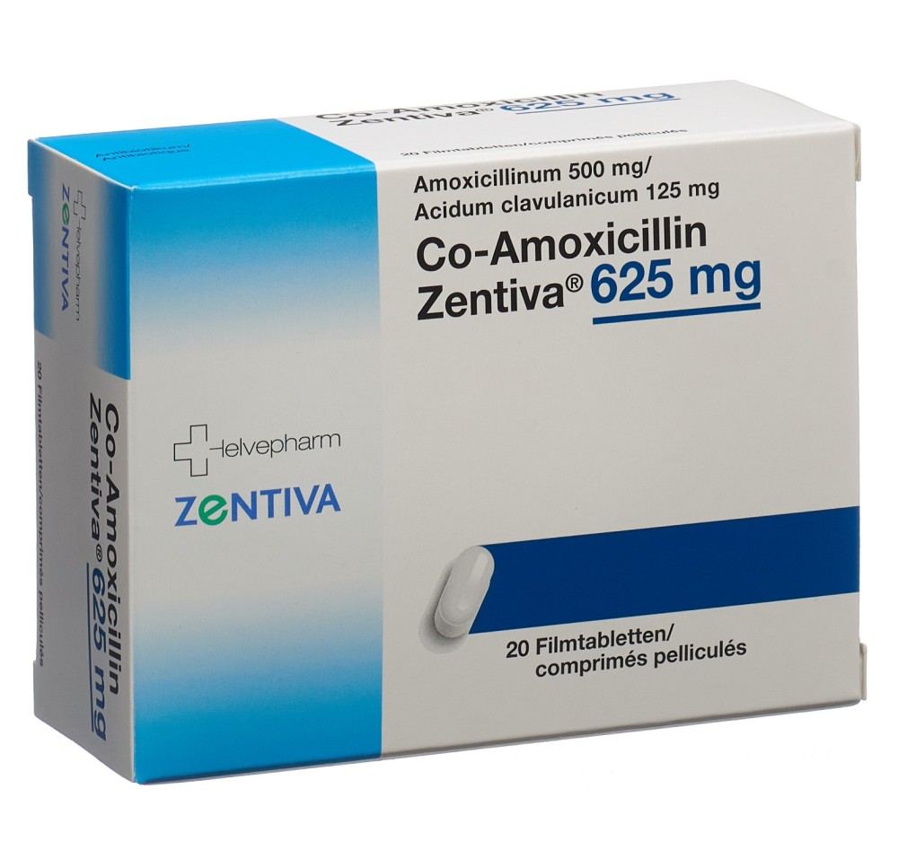 CO-AMOXICILLIN Zentiva cpr pell 625 mg 20 pce