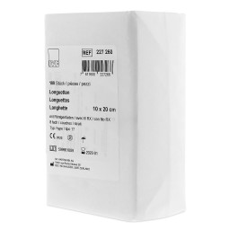 IVF compr pliées RX T17 10x10cm 16cou 100 pce