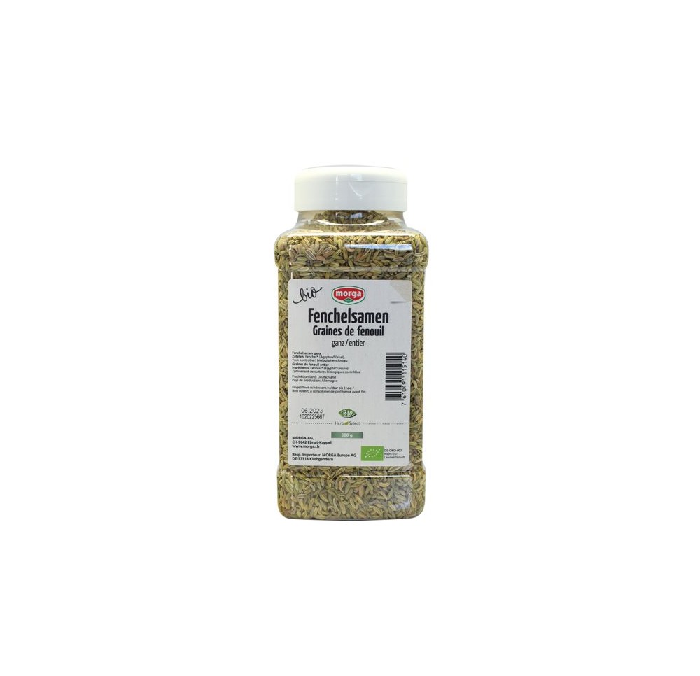 MORGA épice graines fenouil entier bio bte 380 g