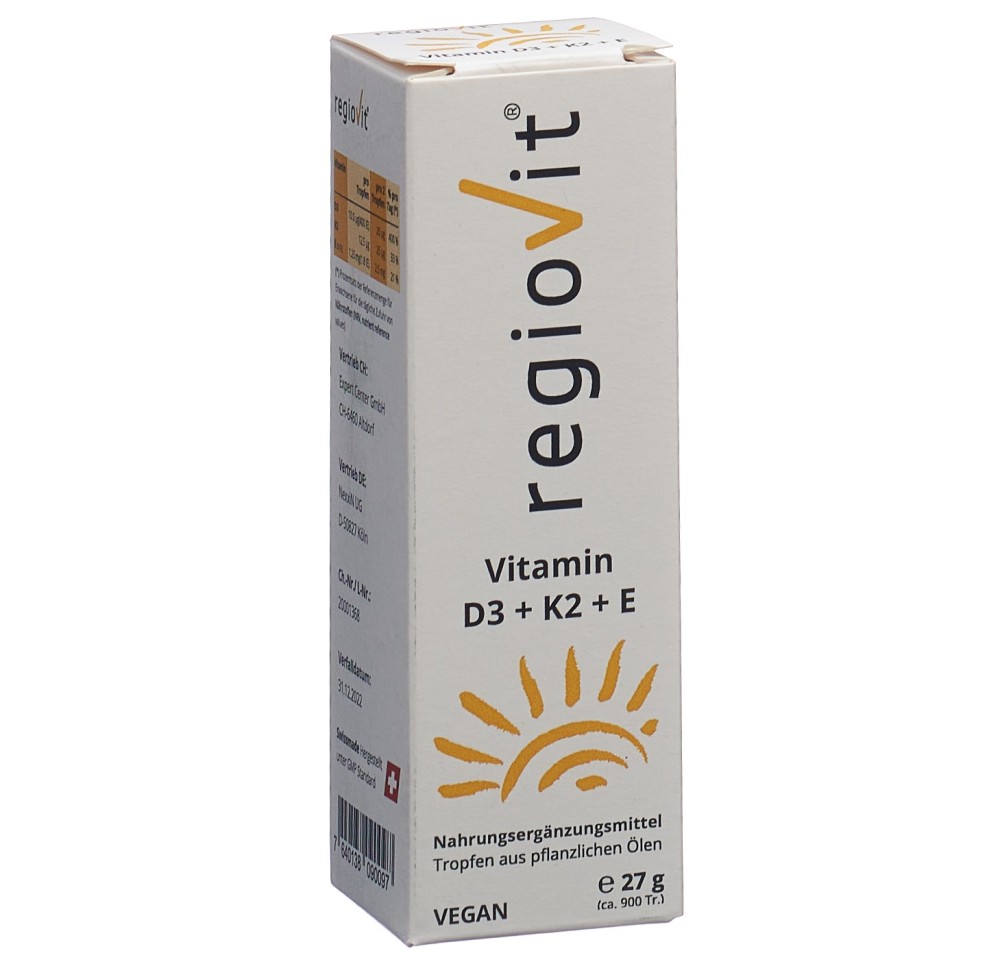 REGIOVIT Vitamin D3 + K2 + E gouttes 27 g