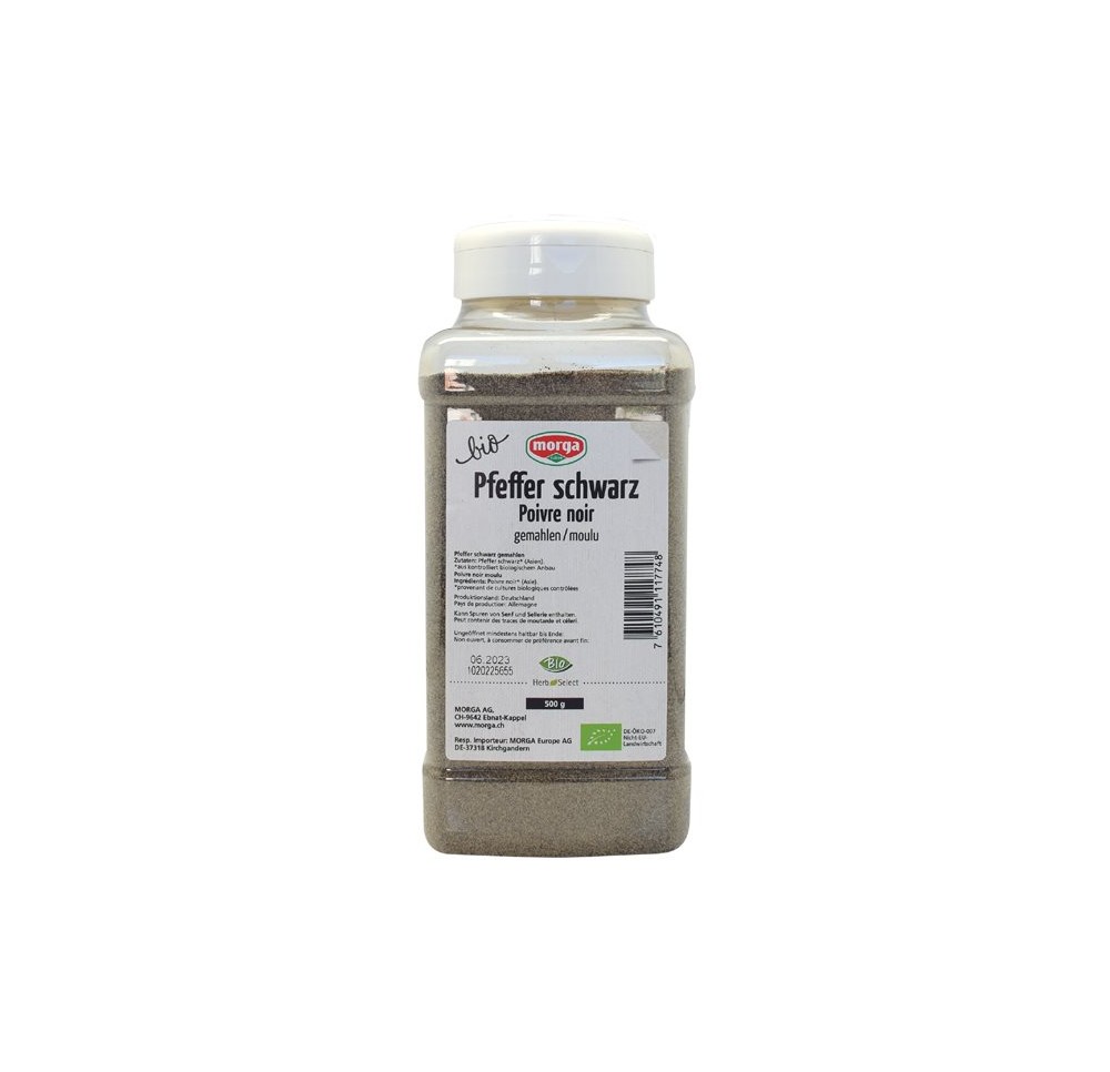 MORGA épice poivre noir moulu bio bte 500 g