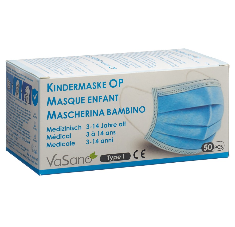 VASANO Masque OP enf 3-14 ans type I F/D/I 50 pce
