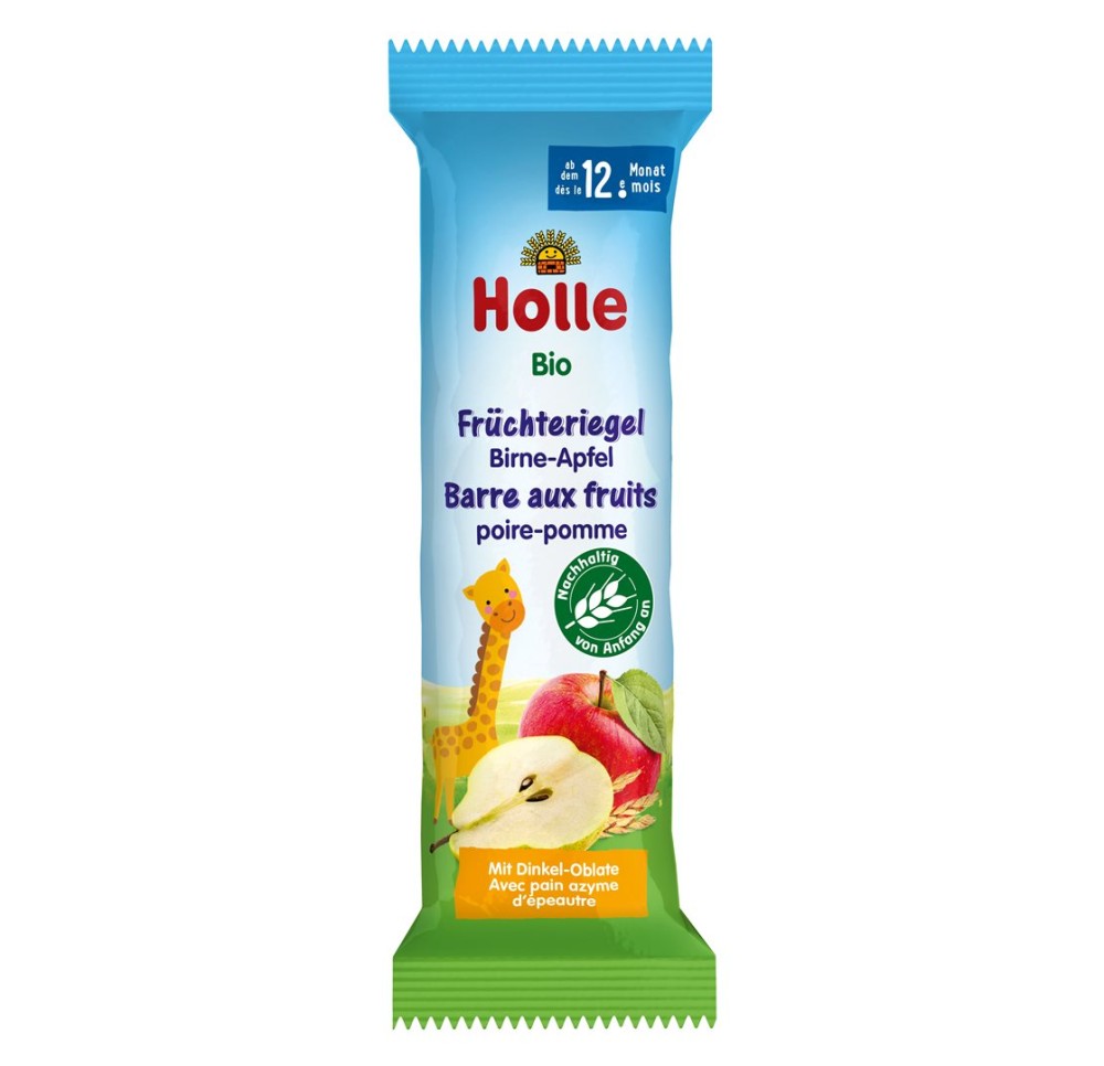 HOLLE barre fruits pomme poire bio 25 g