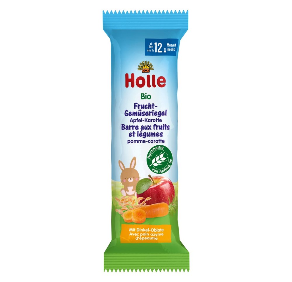 HOLLE barre fruits légumes pom carot bio 25 g