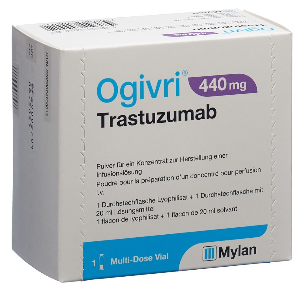 OGIVRI subst sèche 440 mg c solv flac