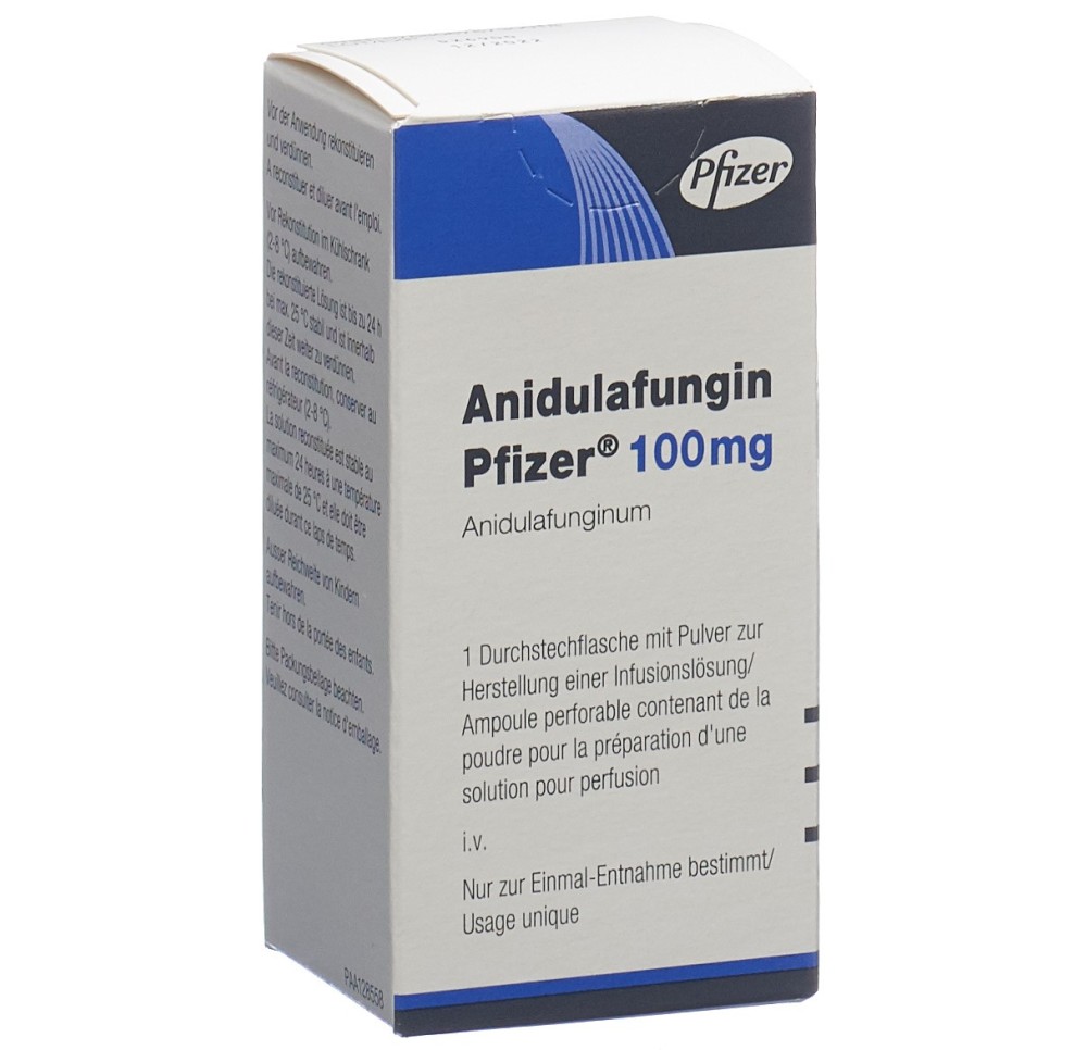 ANIDULAFUNGIN Pfizer subst sèche 100 mg flac