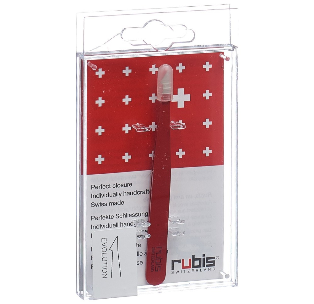 RUBIS pincette evolution rouge inox