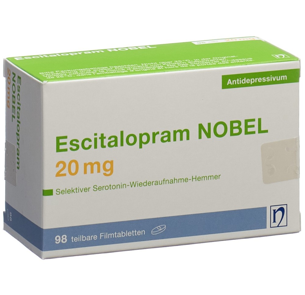 ESCITALOPRAM NOBEL cpr pell 20 mg 98 pce